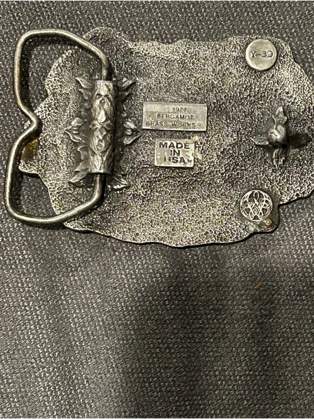 1977 Bergamont Airplane N9106G Belt Buckle Made in USA